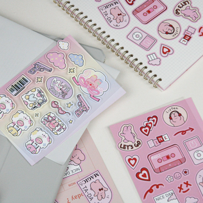 DESIGN GOMGOM Reeli Color Line Paper Removable Sticker